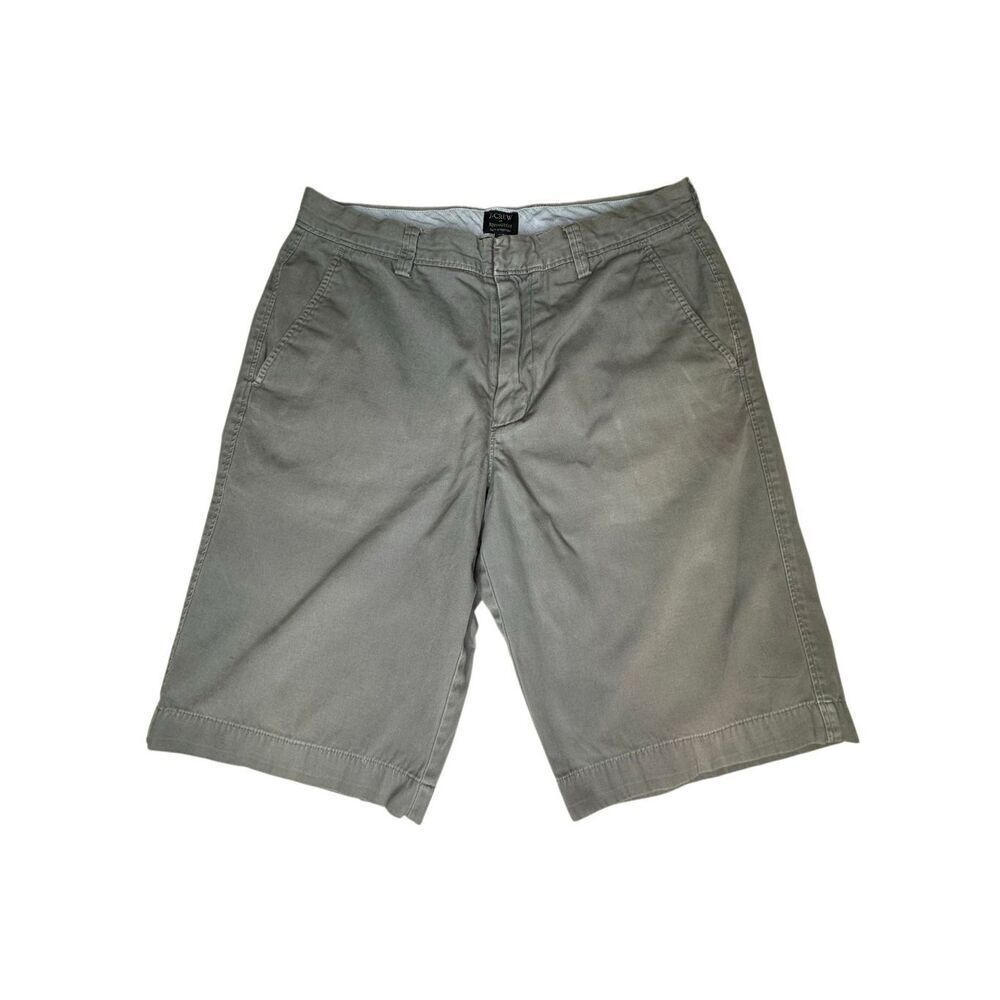 J. Crew Men's Gray Flat Front Rivington Casual Chino Shorts Size 31W